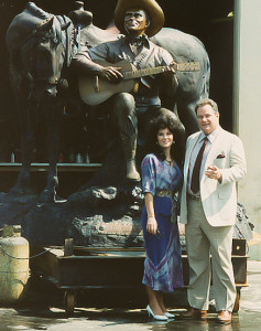 Michael Wayne (John Wayne's son) in front of "Back in the Saddle Again"